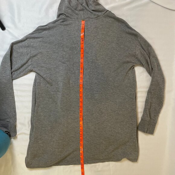 Threads 4 Thought Fleece Cardigan Hooded Open Front Pockets Thumbholes Size L - Picture 5 of 9